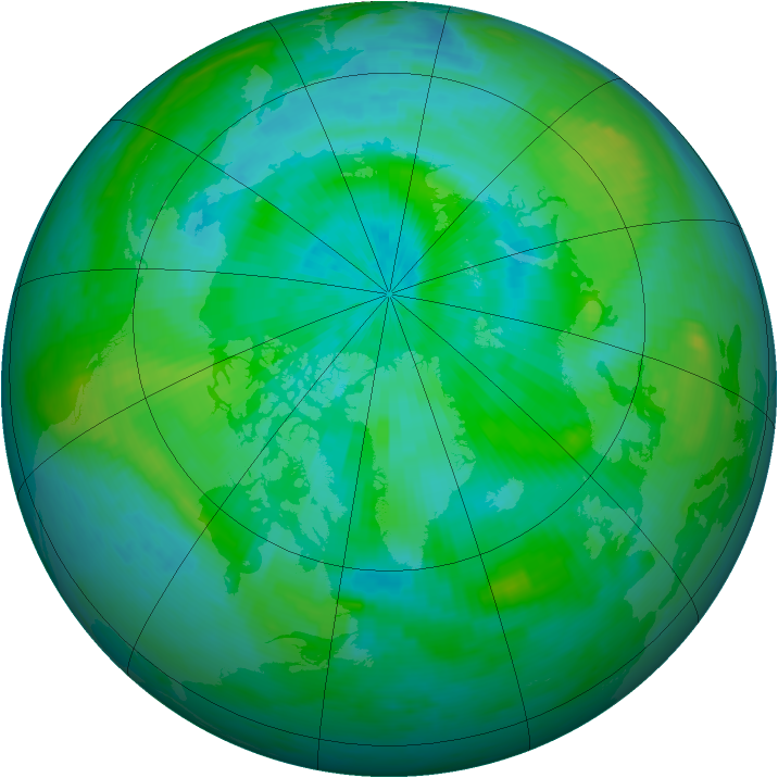 Arctic ozone map for 08 September 1983